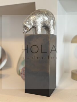 Metal Ayı Dekoratif Obje